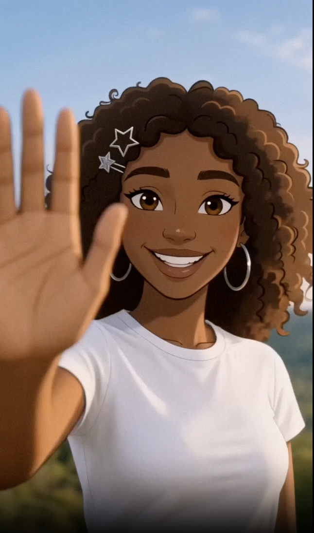 Princess waving to the camera